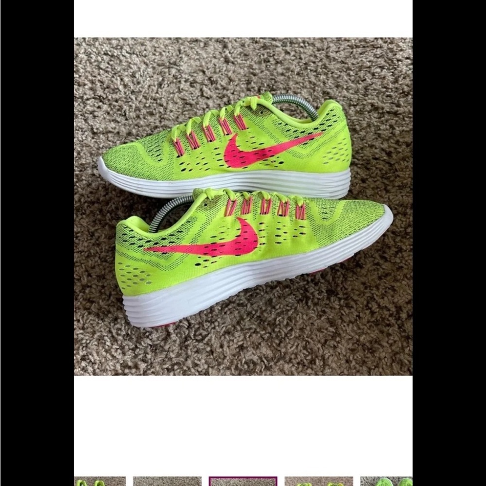 Vintage Nike is Lunar Trainer Lime Green and Pink Sneakers